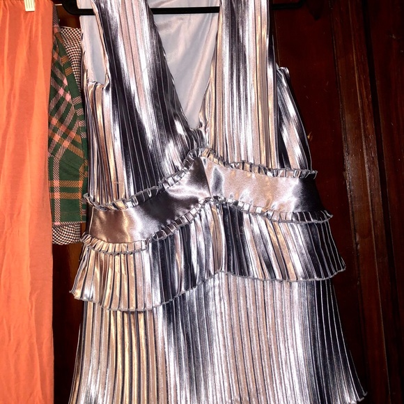 NWOT Shiny Metallic Cocktail Dress - Picture 2 of 6